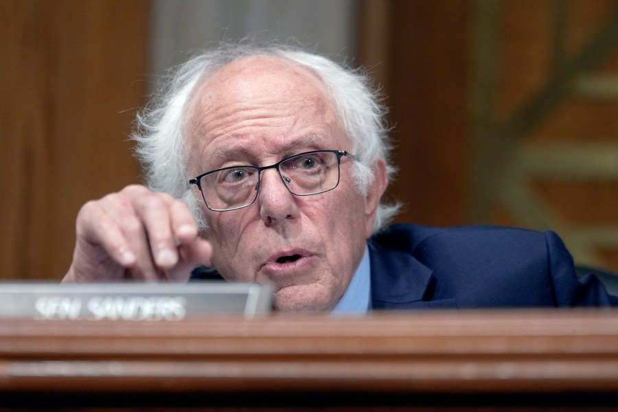 Sen. Bernie Sanders, I-Vt., speaks during a Senate Health, Education, Labor, and Pensions Committee business meeting on Capitol Hill, Thursday, Sept. 19, 2024, in Washington. (AP Photo/Mariam Zuhaib)