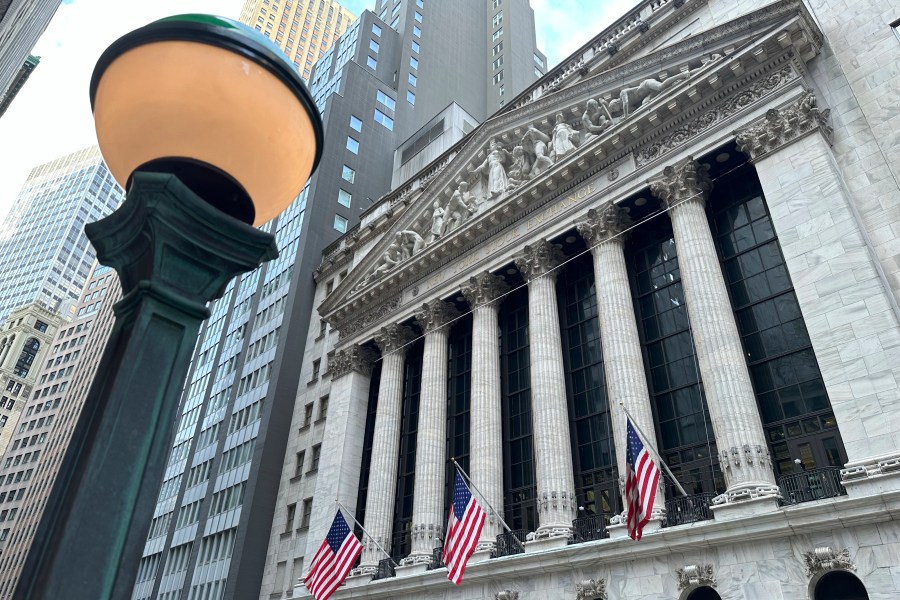 The New York Stock Exchange is shown on Tuesday, Sept. 24, 2024, in New York. (AP Photo/Peter Morgan)