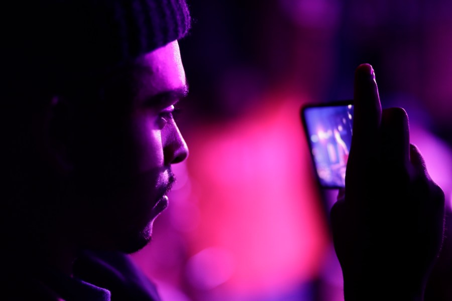 FILE -People watch a breaking competition hosted by Supreme Beingz at the Mercury Lounge, June 7, 2019, in New York.(AP Photo/Frank Franklin II, File)