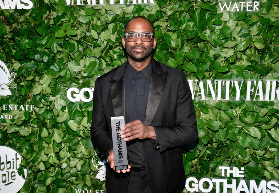 Filmmaker and photographer RaMell Ross poses with the best director award for "Nickel Boys" during The Gothams Film Awards at Cipriani Wall Street on Monday, Dec. 2, 2024, in New York. (Photo by Evan Agostini/Invision/AP)