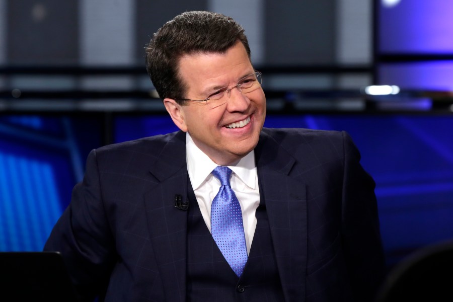 FILE - Anchor Neil Cavuto appears on the set of his "Cavuto: Coast to Coast" program, on the Fox Business Network, in New York on March 9, 2017. (AP Photo/Richard Drew, File)